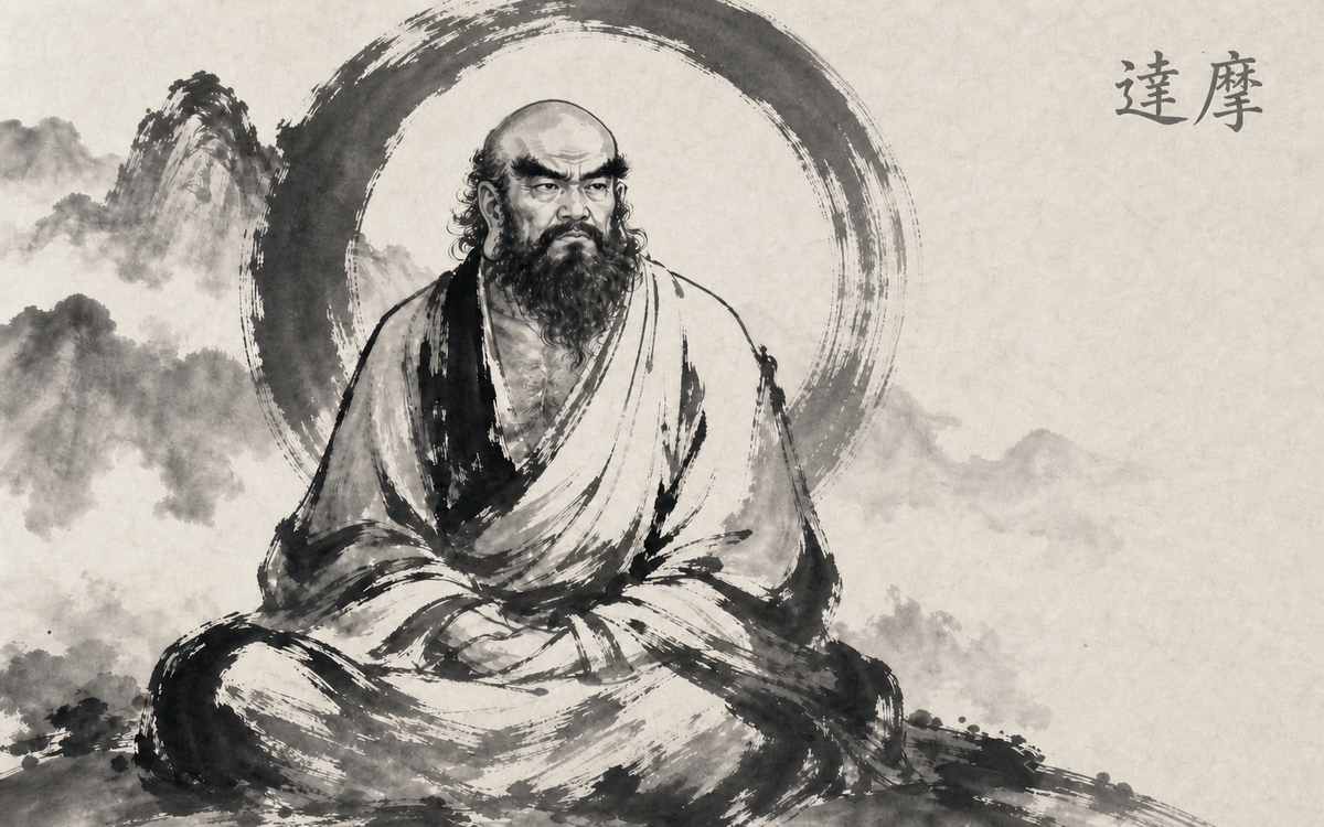 中國水墨畫風的達摩宗師，物療支持平台品牌印象